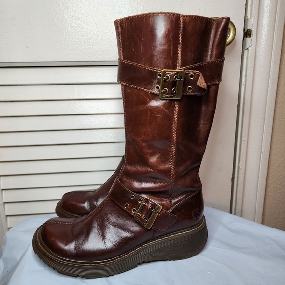 Vintage Dr. Martens Y2K Brown Buckle Riding Boot Style Womens US 6 UK 4 - Picture 3 of 7